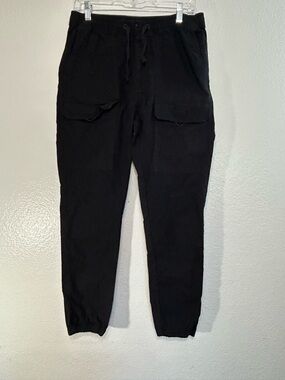 Men's Black Cargo Jogger Pants -